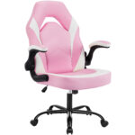 PU Leather Ergonomic Office Chair Swivel Computer Gaming Chair With Lumbar Support – Image 2